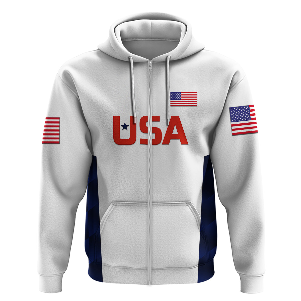 Custom United States National CrickeHoodie Team USA Cricket White LT8 - Wonder Print Shop