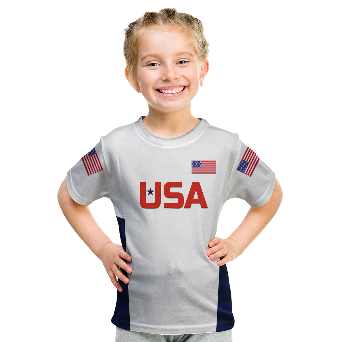 (Custom Personalised) United States National Cricket Kid T Shirt Team USA Cricket White LT8 - Wonder Print Shop