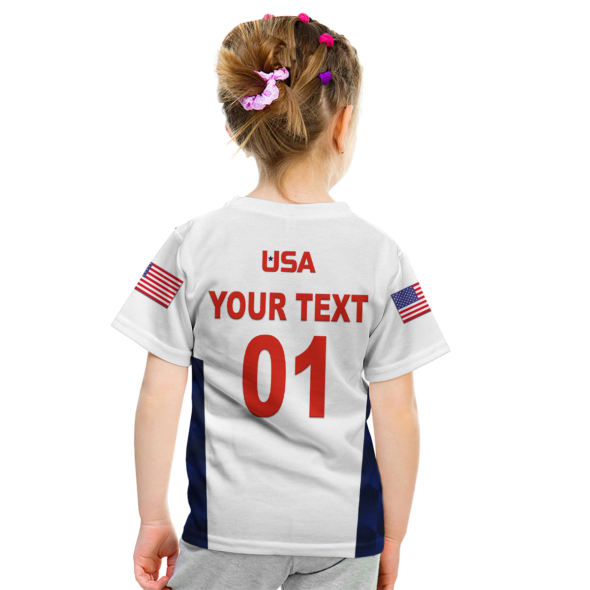 (Custom Personalised) United States National Cricket Kid T Shirt Team USA Cricket White LT8 - Wonder Print Shop