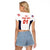 (Custom Personalised) United States National Cricket Raglan Cropped T Shirt Team USA Cricket White LT8 - Wonder Print Shop