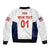 (Custom Personalised) United States National Cricket Sleeve Zip Bomber Jacket Team USA Cricket White LT8 - Wonder Print Shop