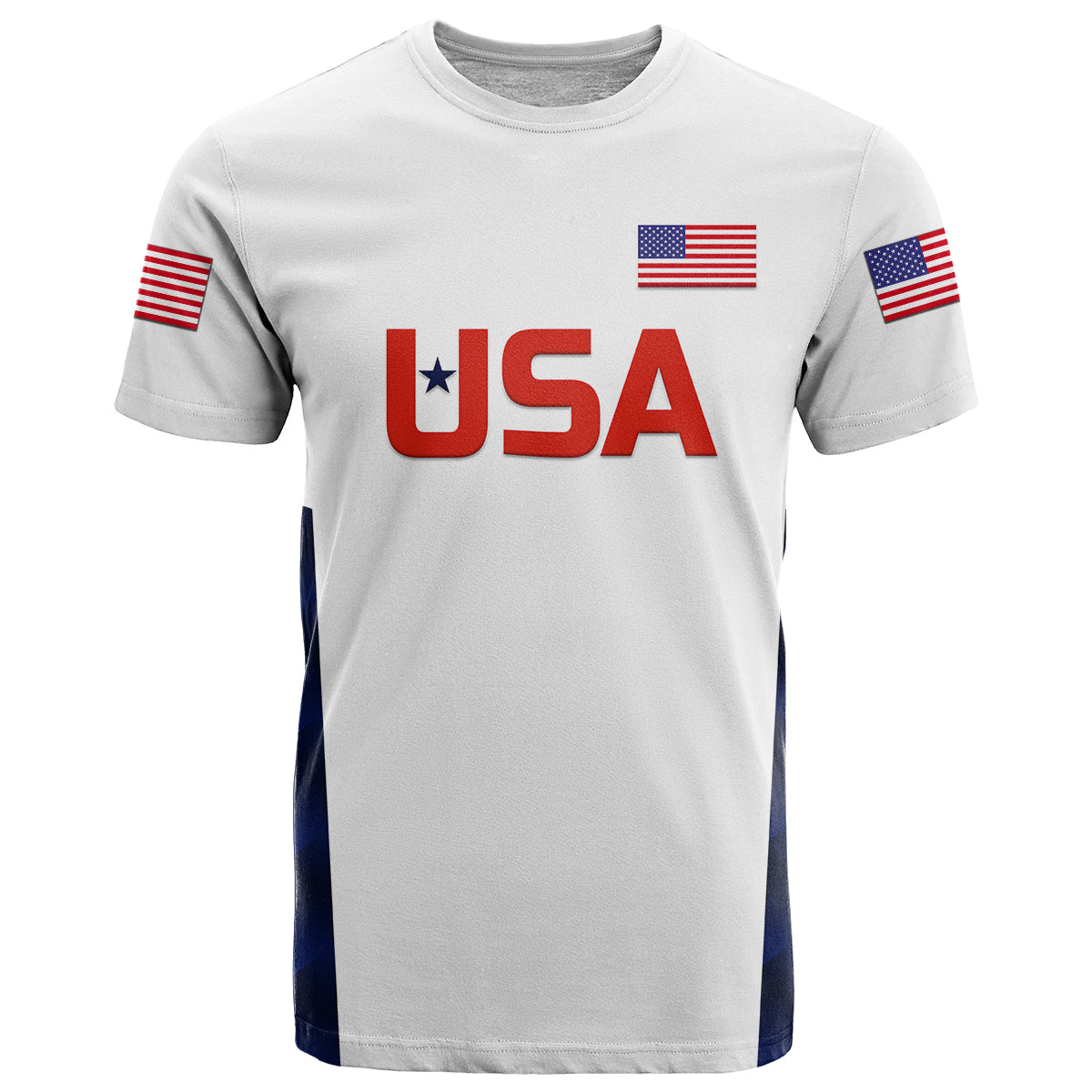 Custom United States National Cricket T Shirt Team USA Cricket White LT8 - Wonder Print Shop