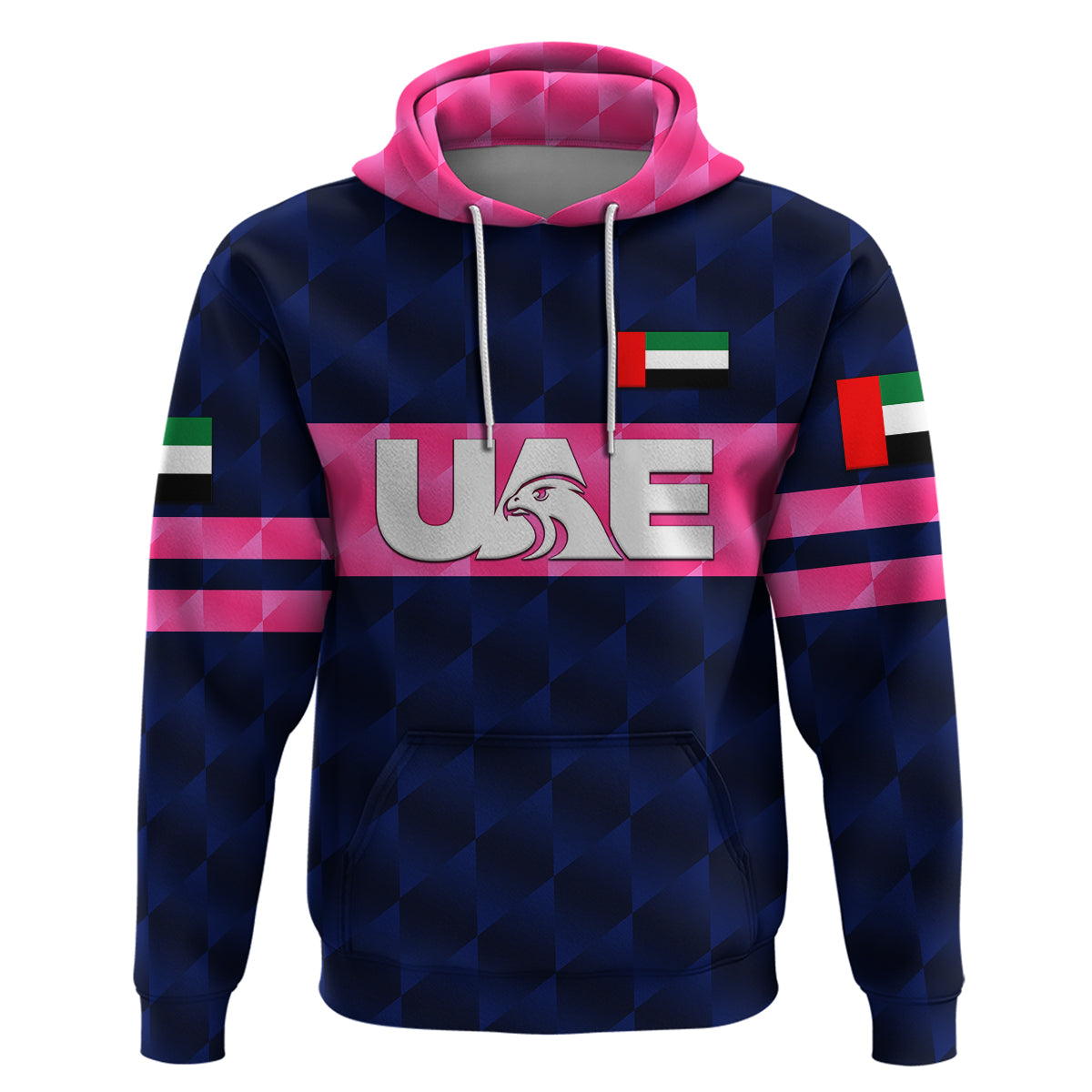 Custom United Arab Emirates UAE CrickeHoodie Falcon Unique Navy LT8 - Wonder Print Shop
