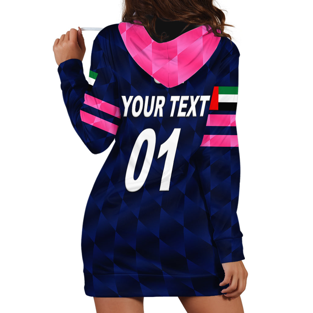 (Custom Personalised) United Arab Emirates UAE Cricket Hoodie Dress Falcon Unique - Navy LT8 - Wonder Print Shop