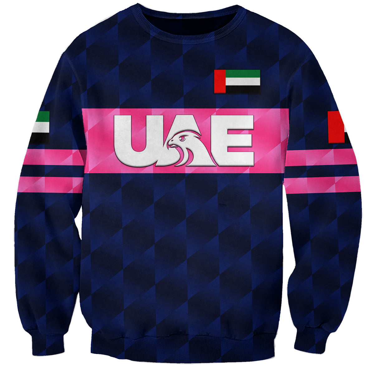 (Custom Personalised) United Arab Emirates UAE Cricket Sweatshirt Falcon Unique - Navy LT8 - Wonder Print Shop