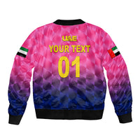 (Custom Personalised) United Arab Emirates UAE Cricket Bomber Jacket Falcon Unique - Pink LT8 - Wonder Print Shop
