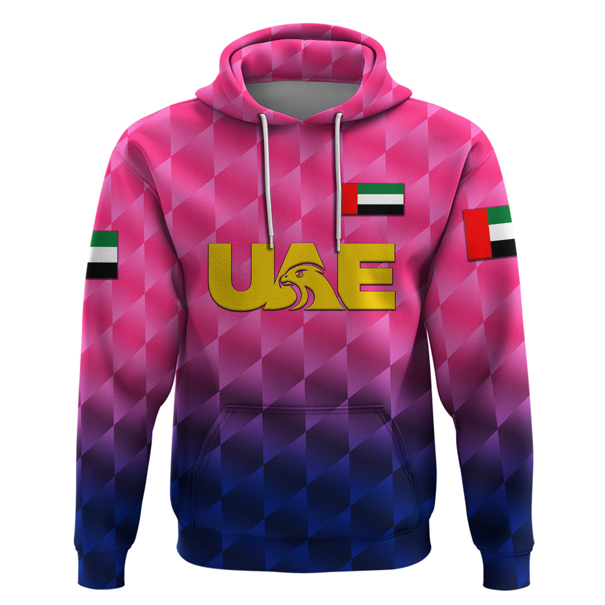 Custom United Arab Emirates UAE CrickeHoodie Falcon Unique Pink LT8 - Wonder Print Shop