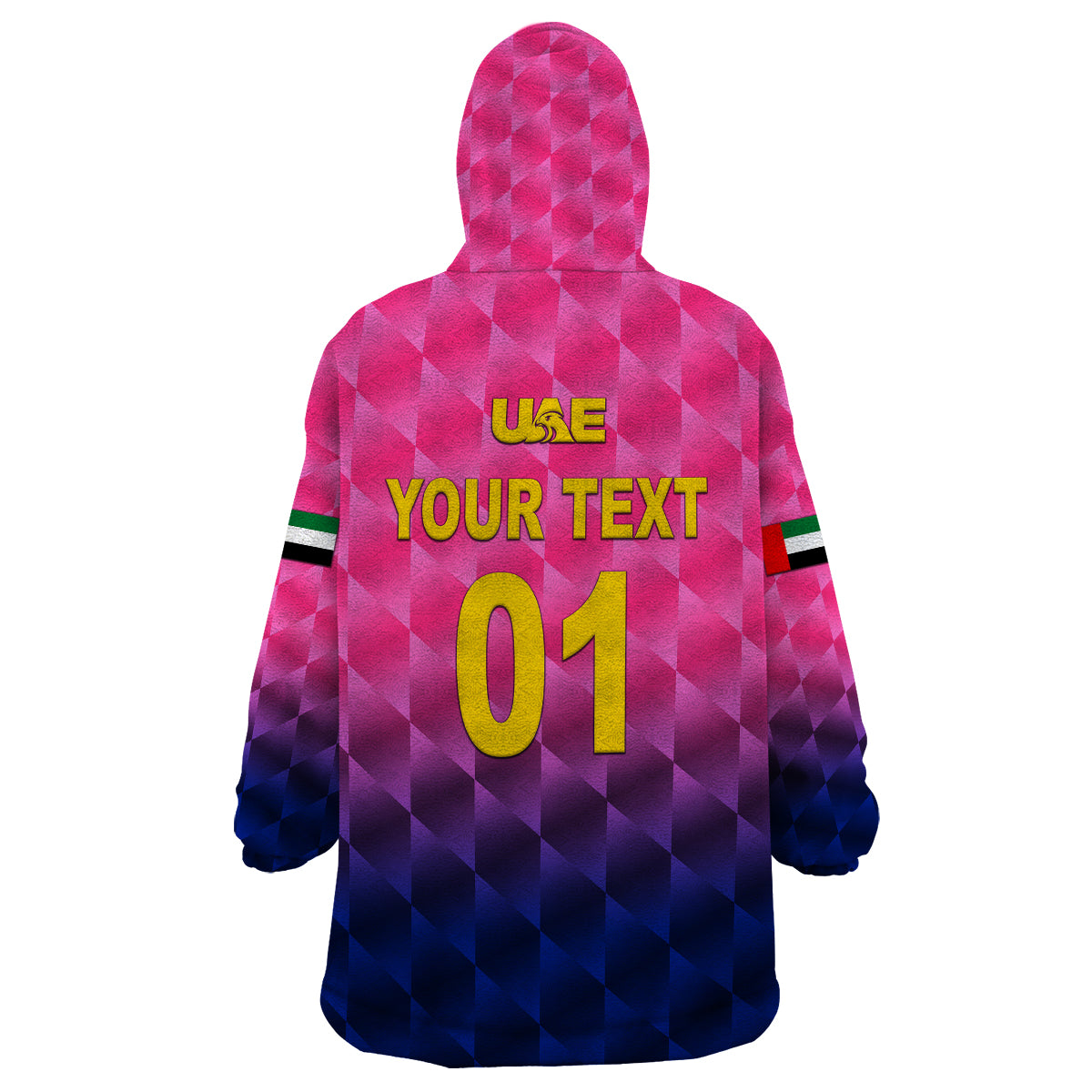 (Custom Personalised) United Arab Emirates UAE Cricket Wearable Blanket Hoodie Falcon Unique - Pink LT8 - Wonder Print Shop