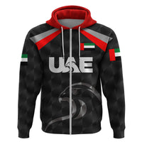 Custom United Arab Emirates UAE CrickeHoodie Falcon Special Black LT8 - Wonder Print Shop