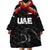 (Custom Personalised) United Arab Emirates UAE Cricket Wearable Blanket Hoodie Falcon Special - Black LT8 - Wonder Print Shop