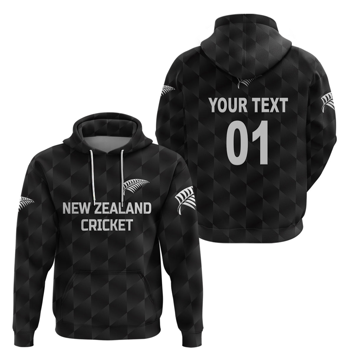 Custom New Zealand CrickeHoodie Silver Fern Unique Black LT8 - Wonder Print Shop