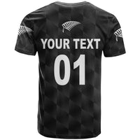Custom New Zealand Cricket T Shirt Silver Fern Unique Black LT8 - Wonder Print Shop