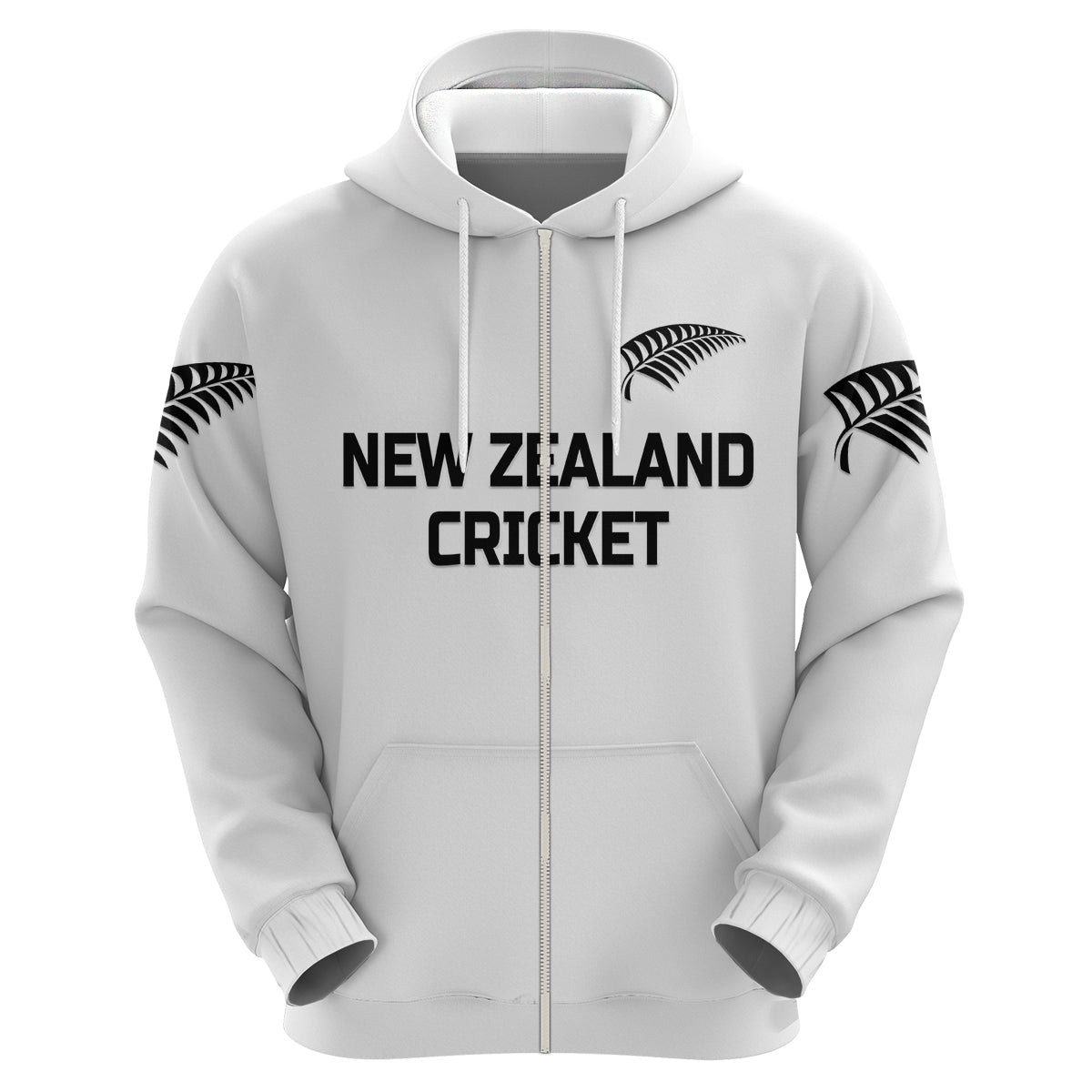 Custom New Zealand CrickeHoodie Silver Fern Unique White LT8 - Wonder Print Shop