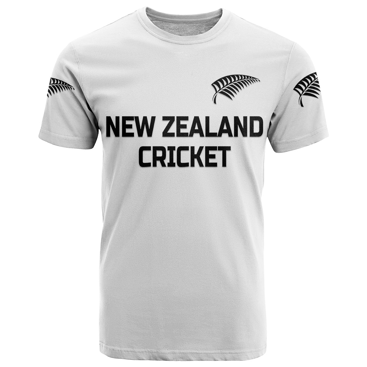 Custom New Zealand Cricket T Shirt Silver Fern Unique White LT8 - Wonder Print Shop