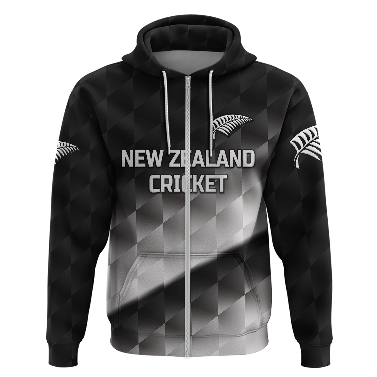Custom New Zealand CrickeHoodie Silver Fern Unique Gradient LT8 - Wonder Print Shop