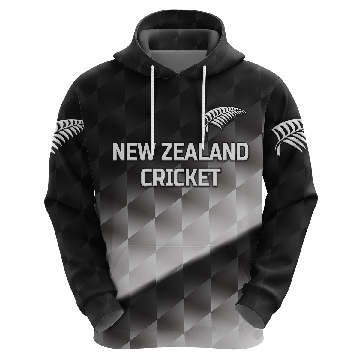 Custom New Zealand CrickeHoodie Silver Fern Unique Gradient LT8 - Wonder Print Shop
