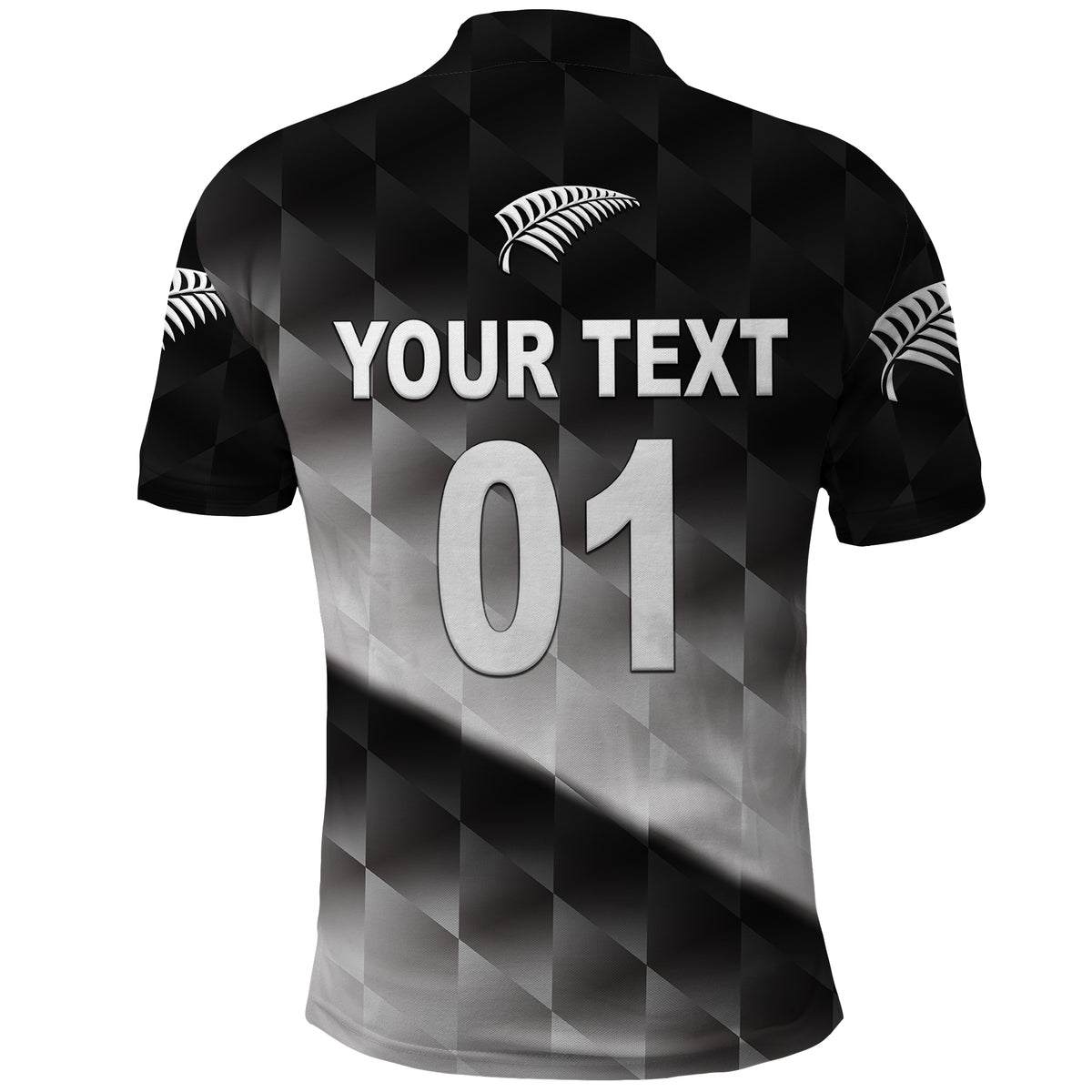 Custom New Zealand Cricket Polo Shirt Silver Fern Unique Gradient LT8 - Wonder Print Shop