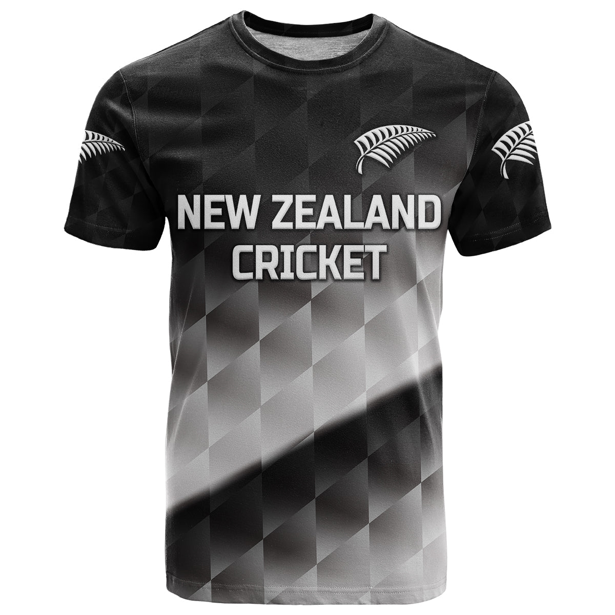 Custom New Zealand Cricket T Shirt Silver Fern Unique Gradient LT8 - Wonder Print Shop