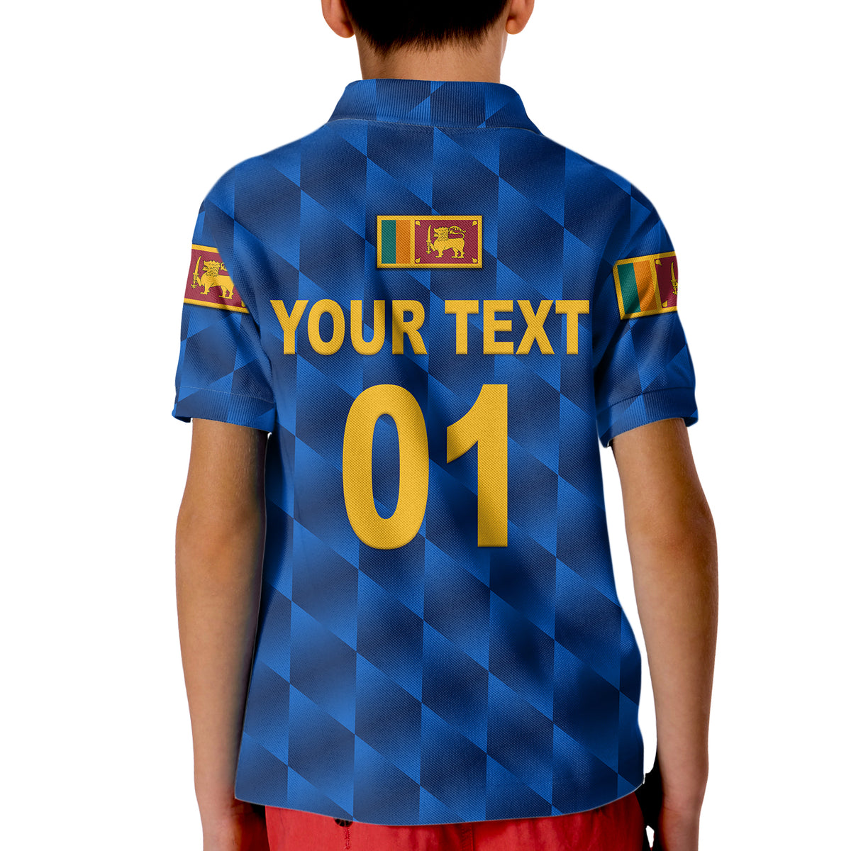 Custom Sri Lanka Cricket Polo Shirt for Kid The Lions Unique Blue LT8 - Wonder Print Shop