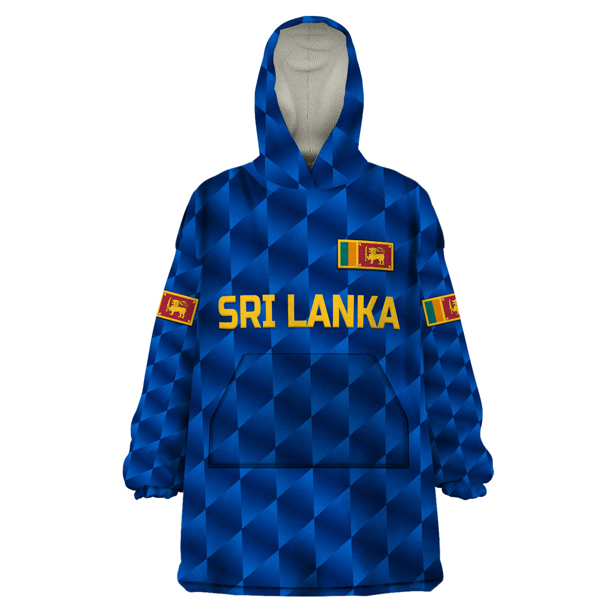 (Custom Personalised) Sri Lanka Cricket Wearable Blanket Hoodie The Lions Unique - Blue LT8 - Wonder Print Shop