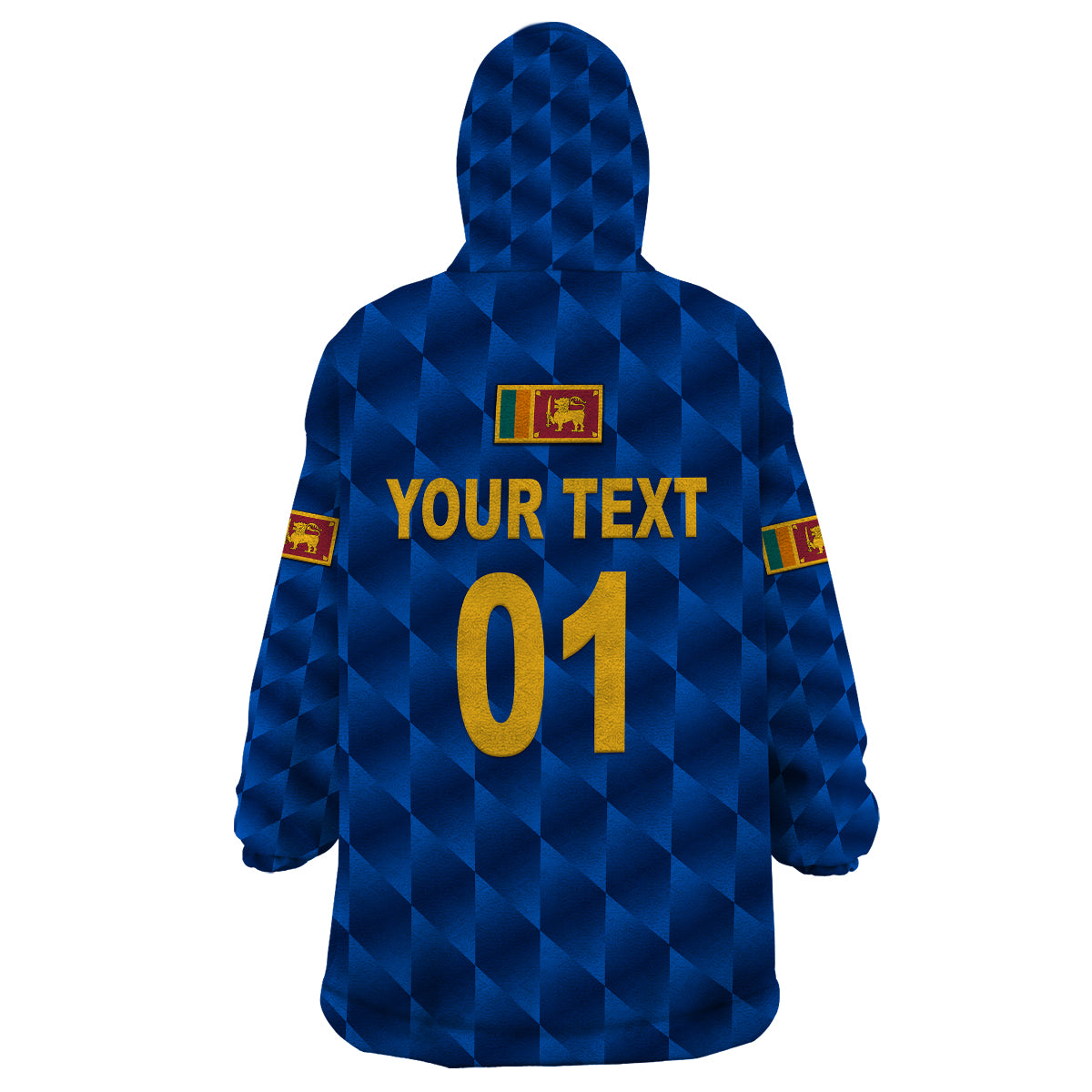 (Custom Personalised) Sri Lanka Cricket Wearable Blanket Hoodie The Lions Unique - Blue LT8 - Wonder Print Shop