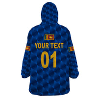 (Custom Personalised) Sri Lanka Cricket Wearable Blanket Hoodie The Lions Unique - Blue LT8 - Wonder Print Shop