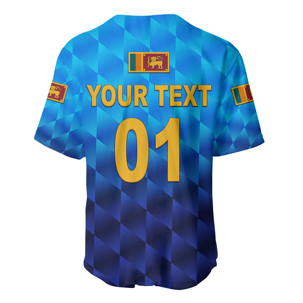 (Custom Personalised) Sri Lanka Cricket Baseball Jersey The Lions Unique - Gradient Blue LT8 - Wonder Print Shop