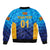 (Custom Personalised) Sri Lanka Cricket Bomber Jacket The Lions Unique - Gradient Blue LT8 - Wonder Print Shop