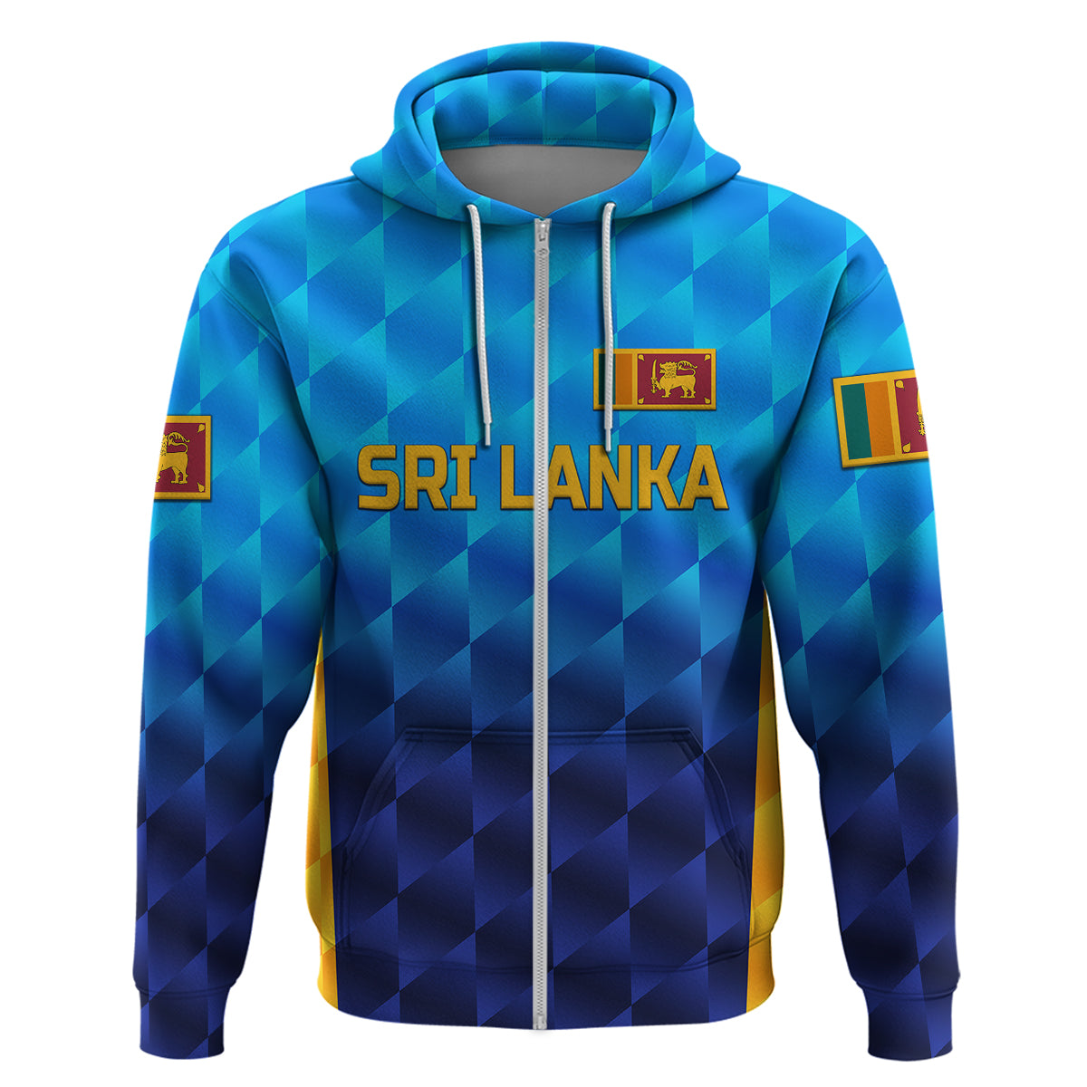 Custom Sri Lanka CrickeHoodie The Lions Unique Gradient Blue LT8 - Wonder Print Shop