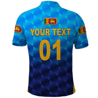 Custom Sri Lanka Cricket Polo Shirt The Lions Unique Gradient Blue LT8 - Wonder Print Shop