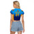 (Custom Personalised) Sri Lanka Cricket Raglan Cropped T Shirt The Lions Unique - Gradient Blue LT8 - Wonder Print Shop
