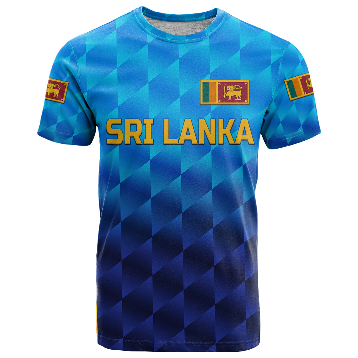 Custom Sri Lanka Cricket T Shirt The Lions Unique Gradient Blue LT8 - Wonder Print Shop