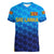 (Custom Personalised) Sri Lanka Cricket Women V Neck T Shirt The Lions Unique - Gradient Blue LT8 - Wonder Print Shop