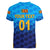 (Custom Personalised) Sri Lanka Cricket Women V Neck T Shirt The Lions Unique - Gradient Blue LT8 - Wonder Print Shop