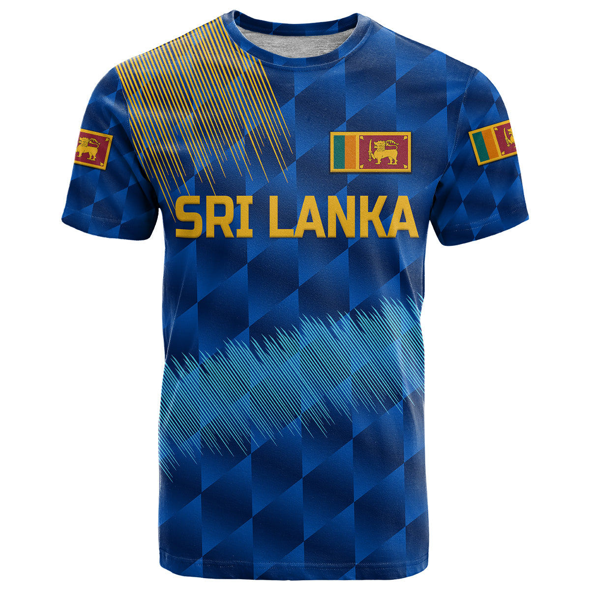 Custom Sri Lanka Cricket T Shirt The Lions Special Blue LT8 - Wonder Print Shop