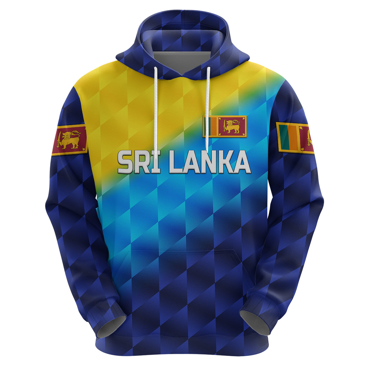 Custom Sri Lanka CrickeHoodie The Lions Special Gradient Blue LT8 - Wonder Print Shop