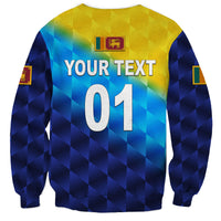 (Custom Personalised) Sri Lanka Cricket Sweatshirt The Lions Special - Gradient Blue LT8 - Wonder Print Shop