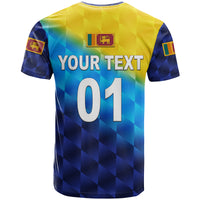 Custom Sri Lanka Cricket T Shirt The Lions Special Gradient Blue LT8 - Wonder Print Shop