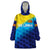 (Custom Personalised) Sri Lanka Cricket Wearable Blanket Hoodie The Lions Special - Gradient Blue LT8 - Wonder Print Shop