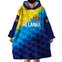 (Custom Personalised) Sri Lanka Cricket Wearable Blanket Hoodie The Lions Special - Gradient Blue LT8 - Wonder Print Shop