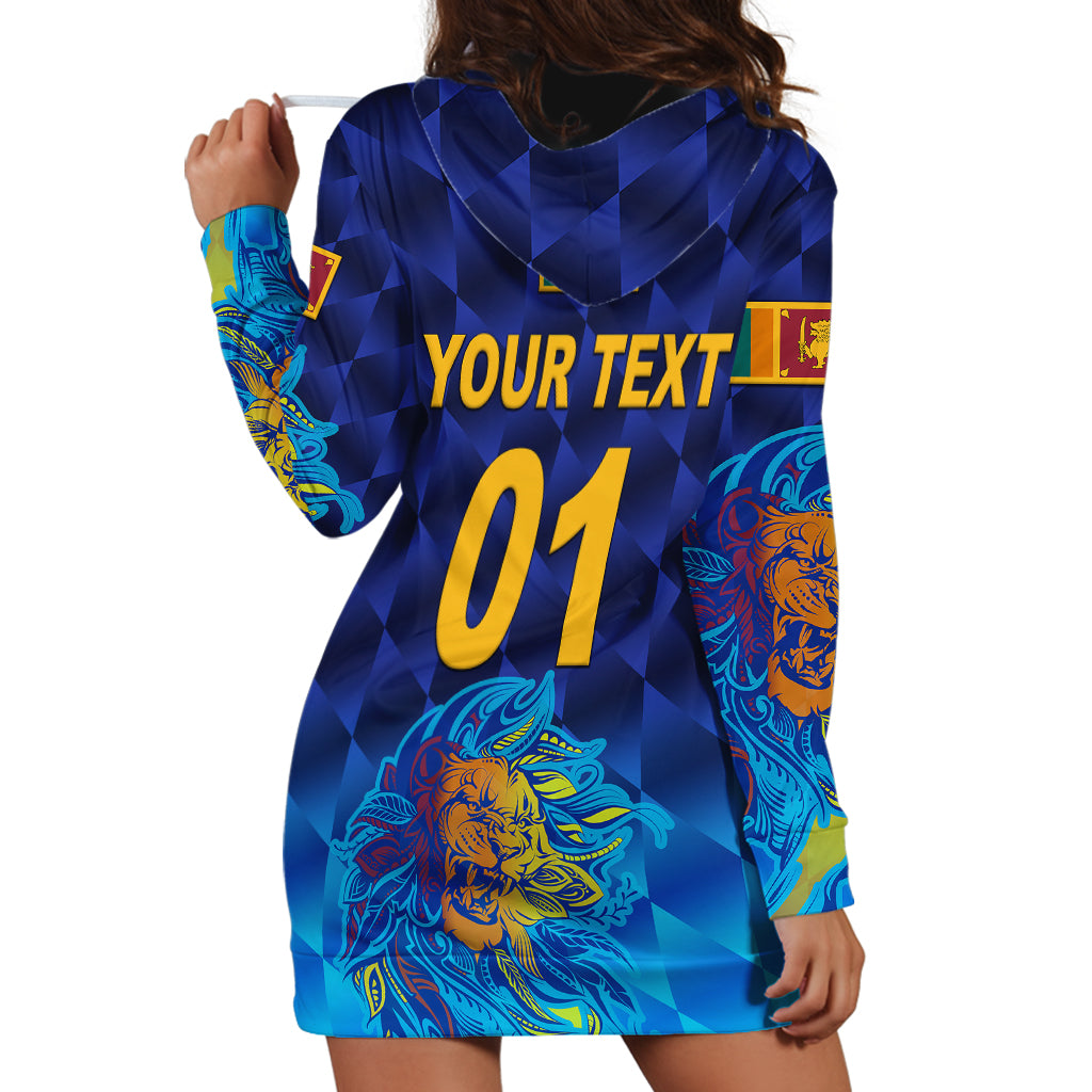 (Custom Personalised) Sri Lanka Cricket Hoodie Dress The Lions Pride Version - Blue LT8 - Wonder Print Shop