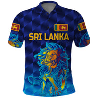 Custom Sri Lanka Cricket Polo Shirt The Lions Pride Version Blue LT8 - Wonder Print Shop