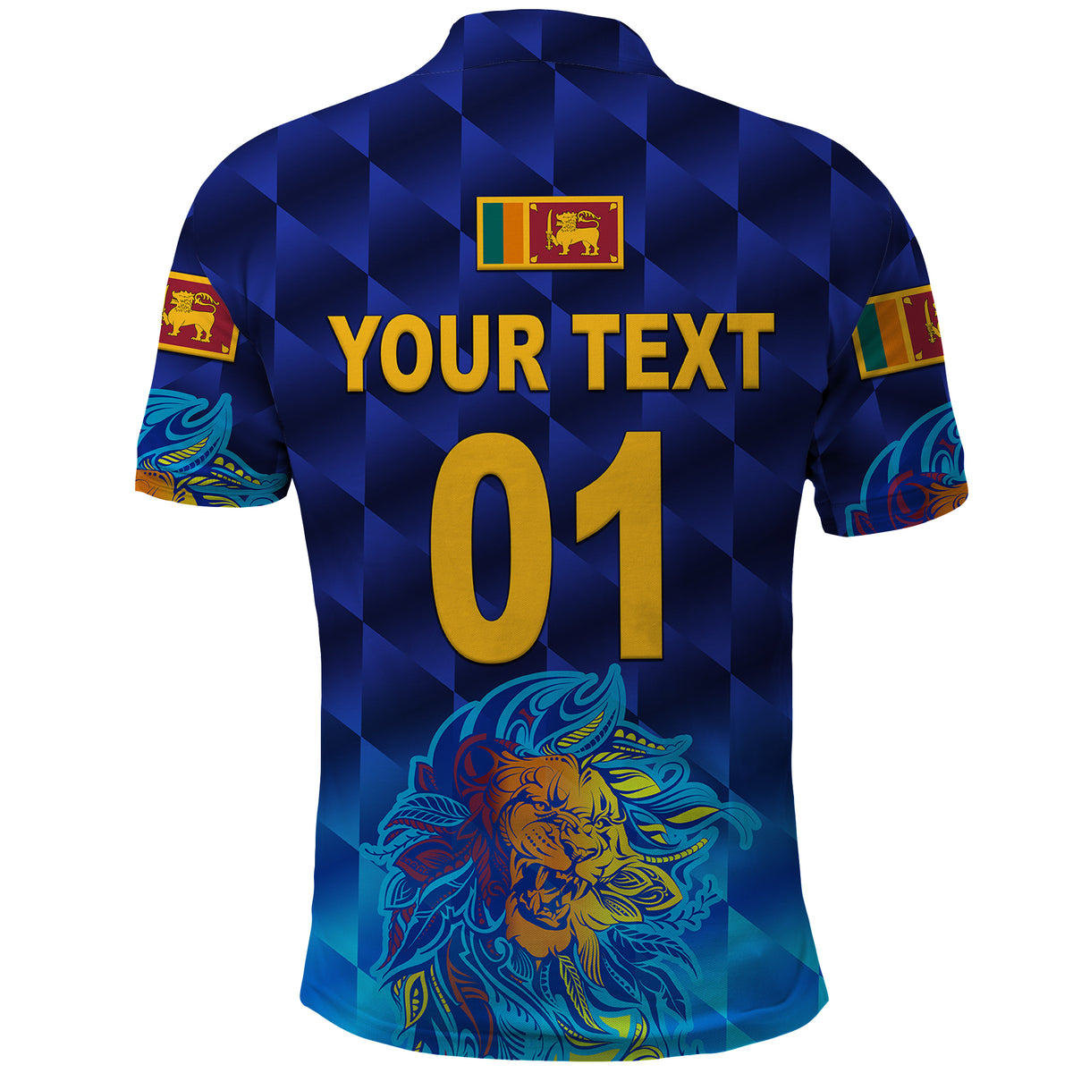 Custom Sri Lanka Cricket Polo Shirt The Lions Pride Version Blue LT8 - Wonder Print Shop