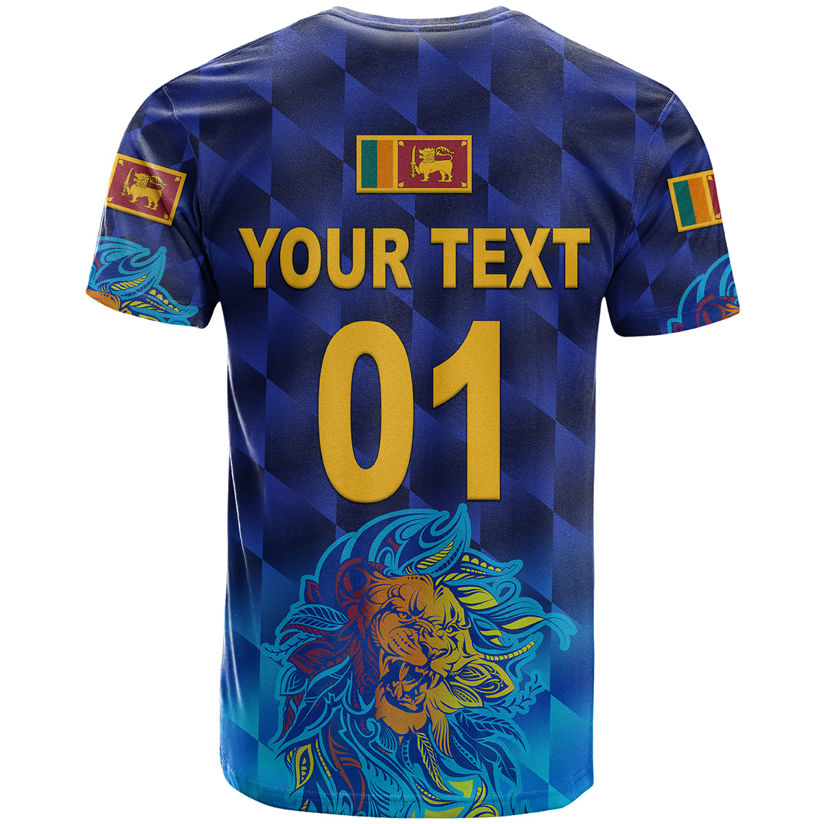 Custom Sri Lanka Cricket T Shirt The Lions Pride Version Blue LT8 - Wonder Print Shop