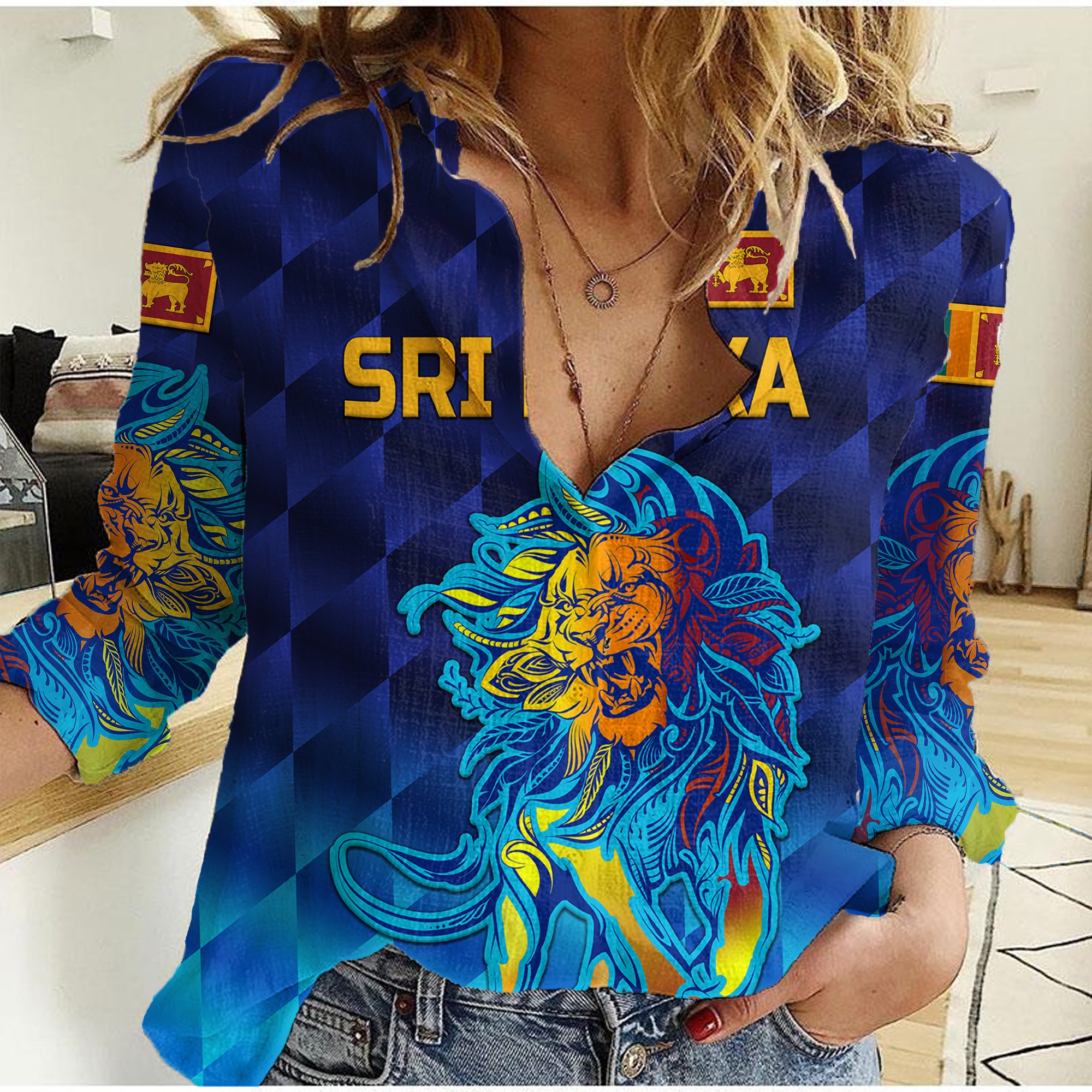 custom-personalised-sri-lanka-cricket-women-casual-shirt-the-lions-pride-version-blue