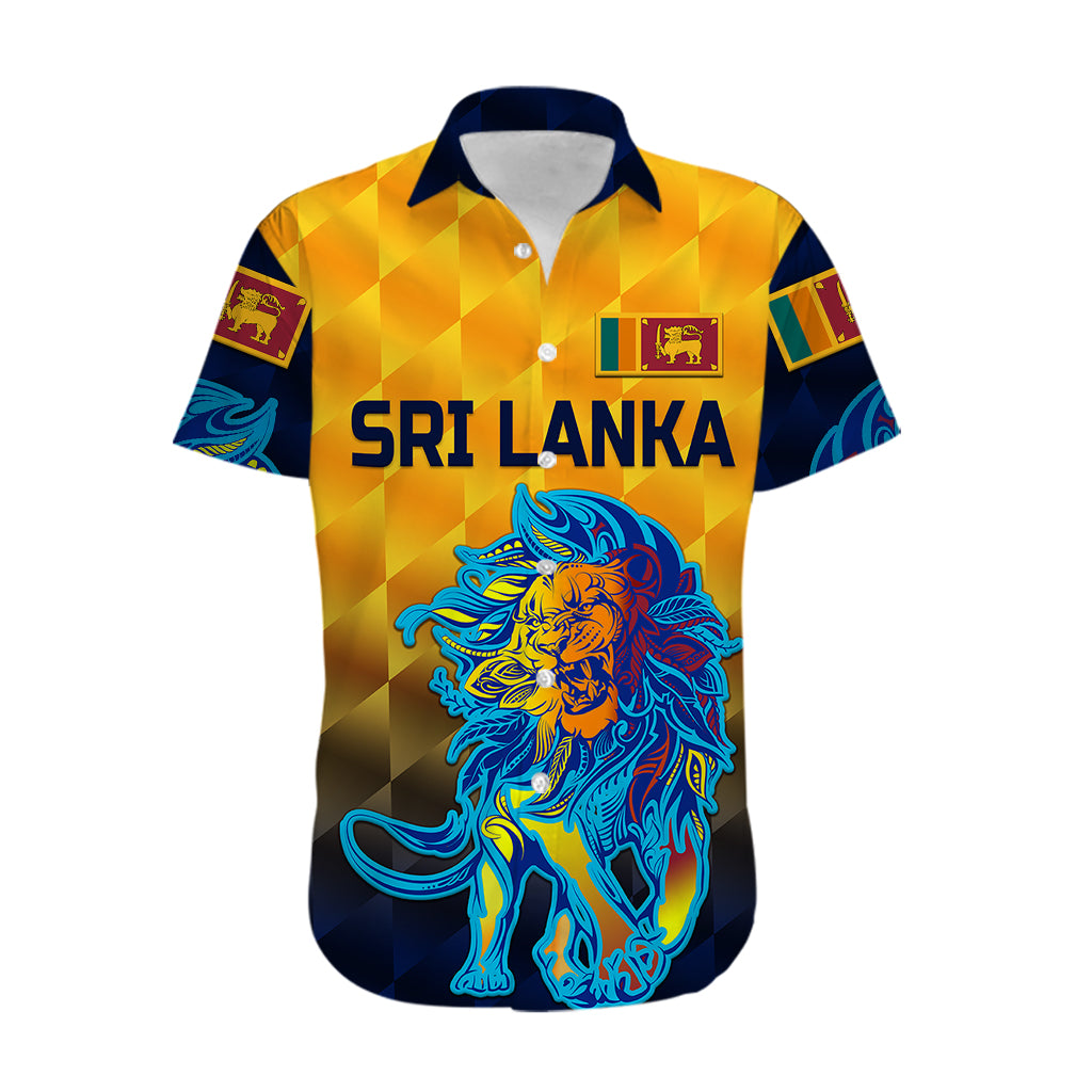 (Custom Personalised) Sri Lanka Cricket Hawaiian Shirt The Lions Pride Version - Yellow LT8 - Wonder Print Shop