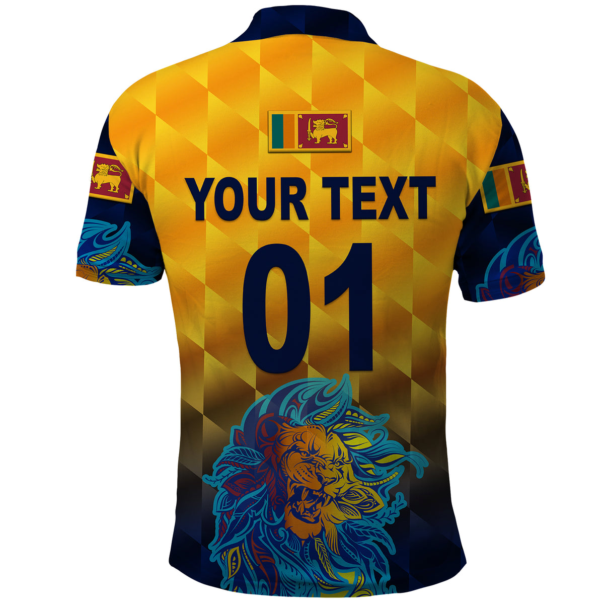 Custom Sri Lanka Cricket Polo Shirt The Lions Pride Version Yellow LT8 - Wonder Print Shop