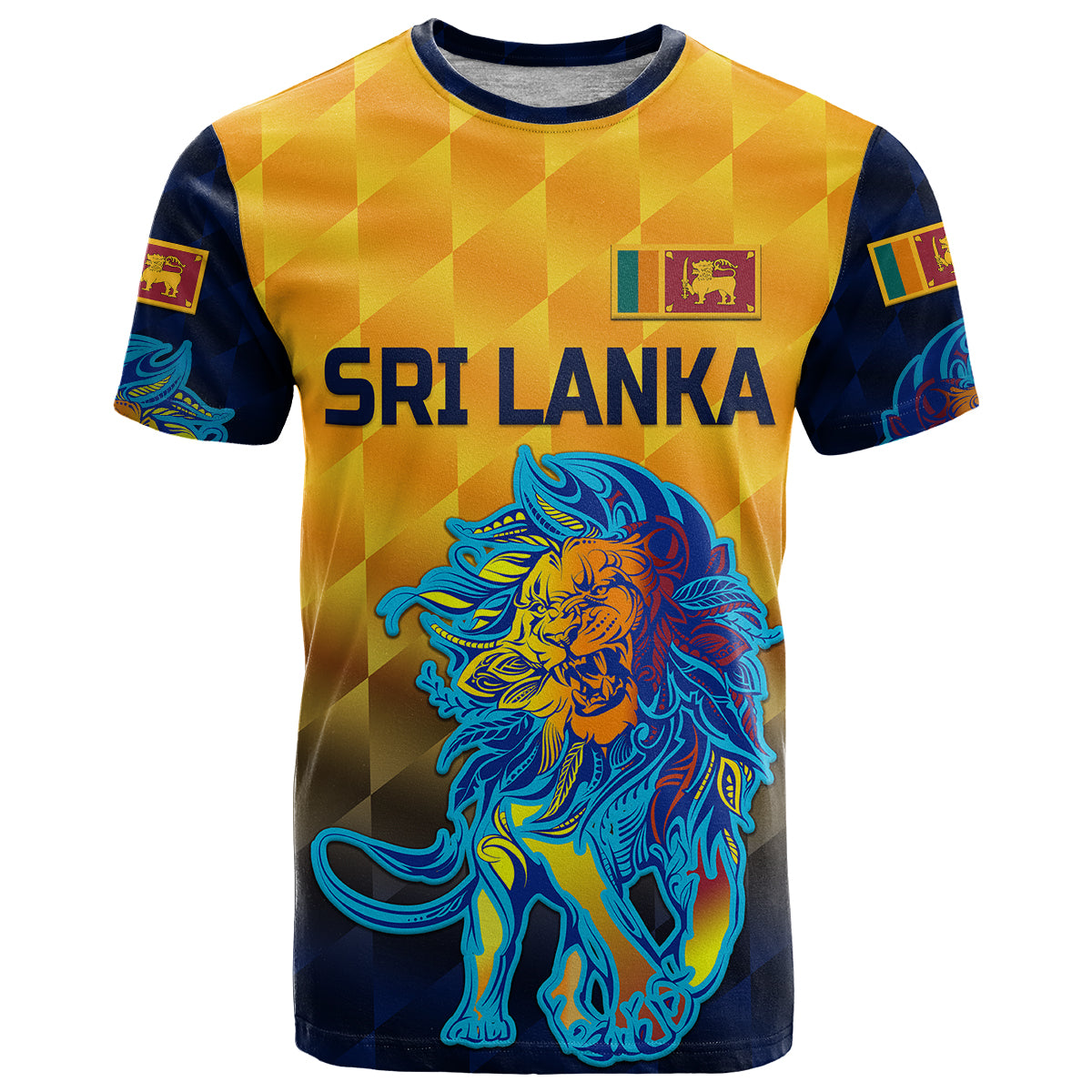 Custom Sri Lanka Cricket T Shirt The Lions Pride Version Yellow LT8 - Wonder Print Shop