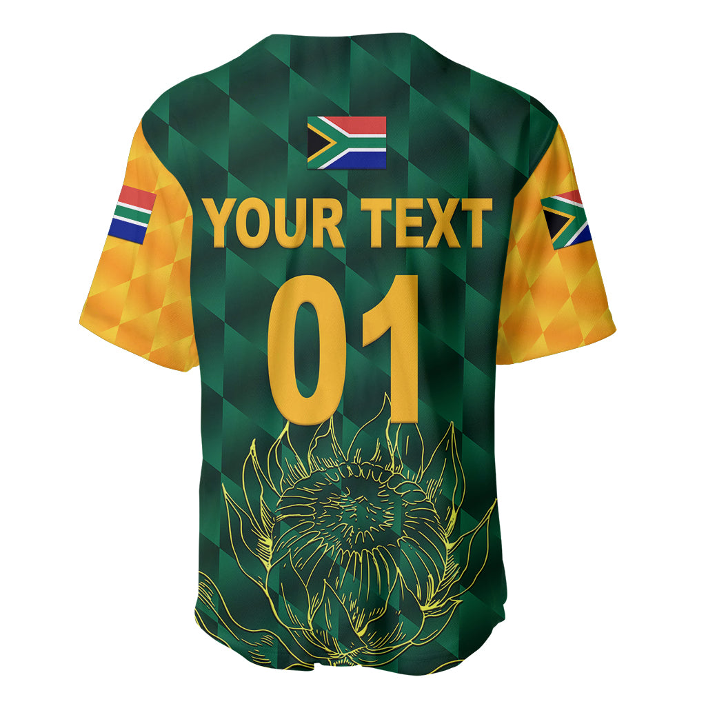 (Custom Personalised) South Africa Proteas Cricket Baseball Jersey Simple - Green LT8 - Wonder Print Shop