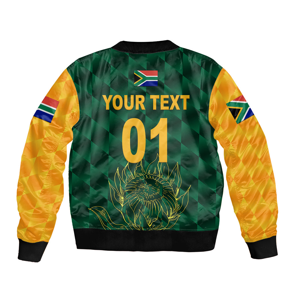 (Custom Personalised) South Africa Proteas Cricket Bomber Jacket Simple - Green LT8 - Wonder Print Shop